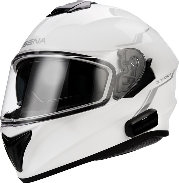  SENA OutForce Helmet - Glossy White - Medium OUTFORCE-GW00M 