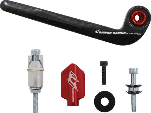  DRIVEN RACING Lever Guard - Carbon Fiber - Clutch - Red DCTDLG-2-RD 