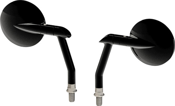  BURLY BRAND Mirrors - Hot Rod - Side View - Round - Black B16-1501B 