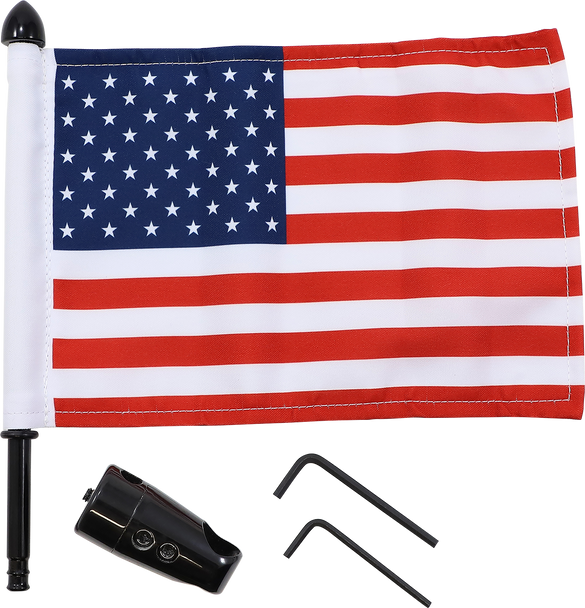PRO PAD Flag Mount - Passenger Sissy Bar - 9" Pole - 6" X 9" Flag BRFM-RDSB765IN
