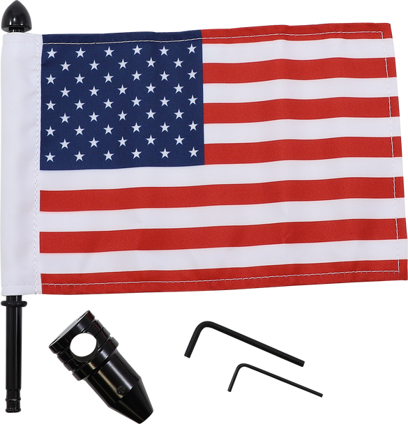 PRO PAD Luggage Rack Flag Mount - 5/8" Round - With 6" X 9" Flag BRFM-FXD5