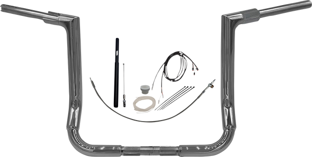 FAT BAGGERS INC. Handlebar Kit - Flat Top - 14" - Chrome 619014