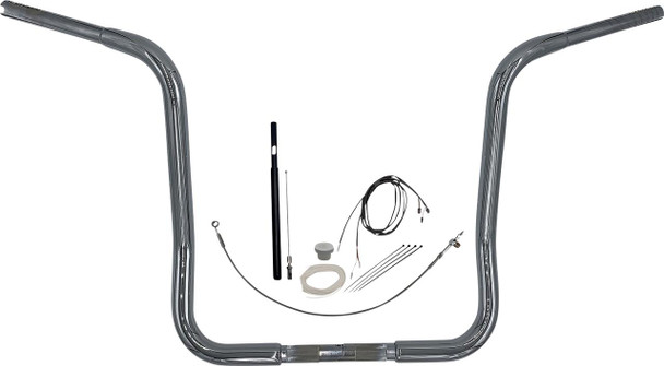 FAT BAGGERS INC. Fat Baggers Inc. 16" Chrome Rounded Top Handlebar Kit for 2021-2022 Harley-Davidson Street Glide FLHX 919416 