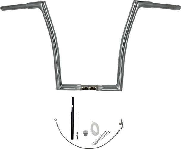 Fat Baggers Inc. 16" Chrome Flat Top Handlebar Kit for 2021-2022 Road Glide Models 719916