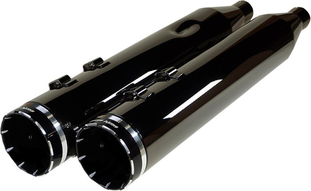 KHROME WERKS Khrome Werks 4-1/2" HP-Plus Slip-On Mufflers for 2017-2022 Harley-Davidson Road Glide ST FLTRXST with Tracer Tip 201670 