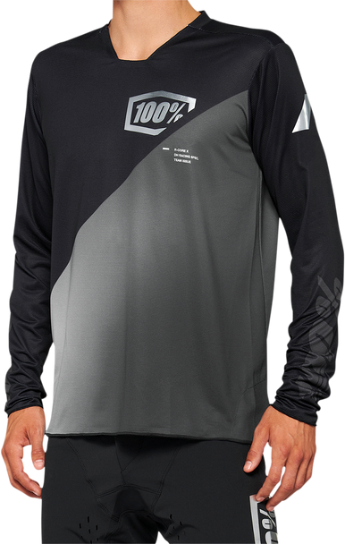 100% R-Core-X Long-Sleeve Jersey - Black/Gray - Small 40000-00000