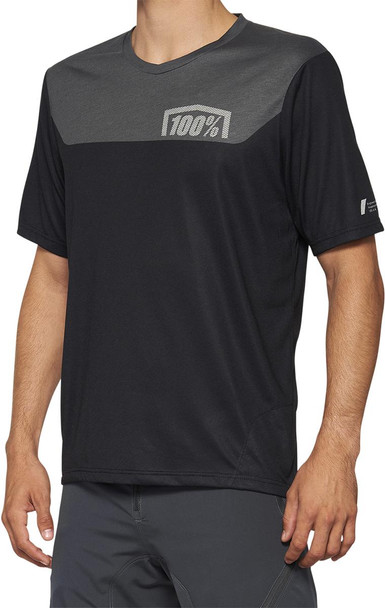  100% Airmatic Short-Sleeve Jersey - Gray/Midnight - Medium 40014-00016 