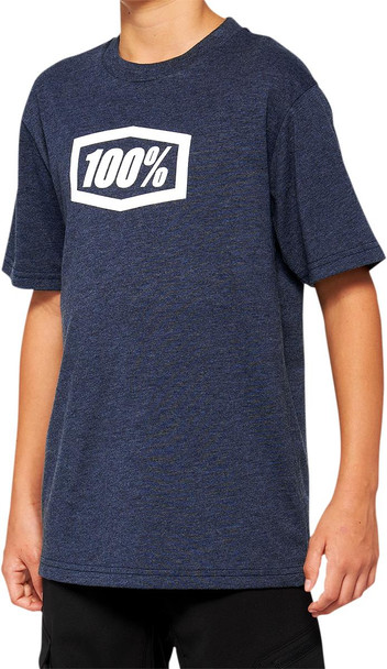  100% Youth Icon T-Shirt - Navy - Large 20001-00014 