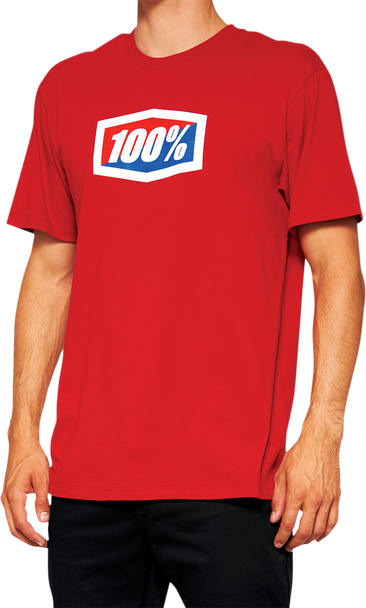 100% Official T-Shirt - Red - Small 20000-00010