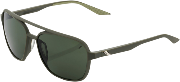 100% Kasia Sunglasses - Soft Tact Army Green - Gray Green 60017-00003