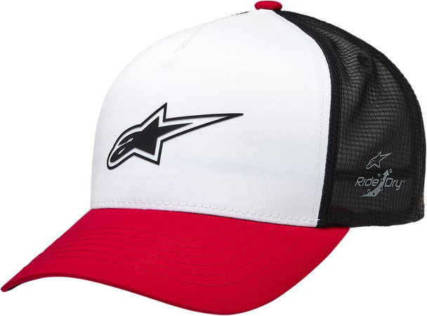  ALPINESTARS Advantage Tech Trucker Hat - White/Red/Black - One Size 121281160231OS 