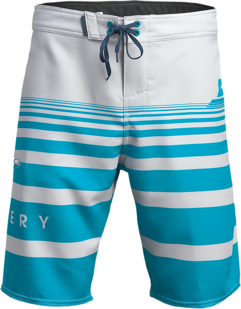  SLIPPERY Glide Board Shorts - Gray/Aqua - US 30 3230-0242 