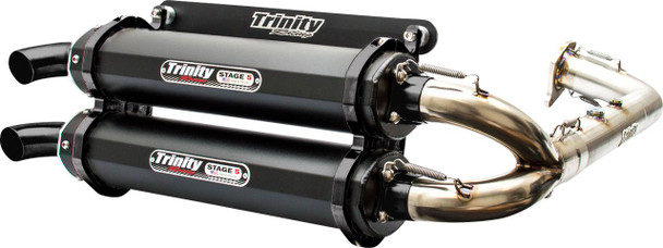  TRINITY RACING Stage 5 Dual Exhaust - Cerakote Black TR-4153D-C2 