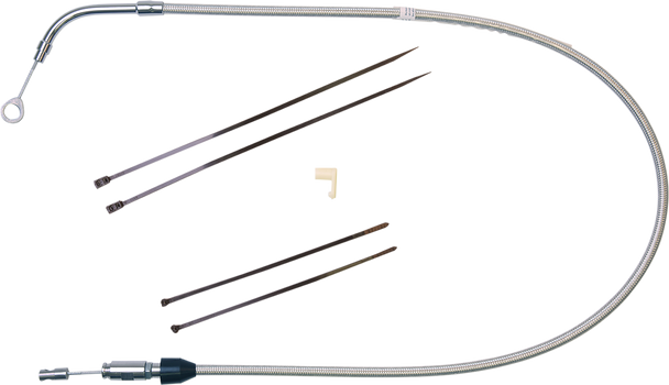 MAGNUM SHIELDING Polished Stainless Quick Connect Upper Clutch Cable 523510HE