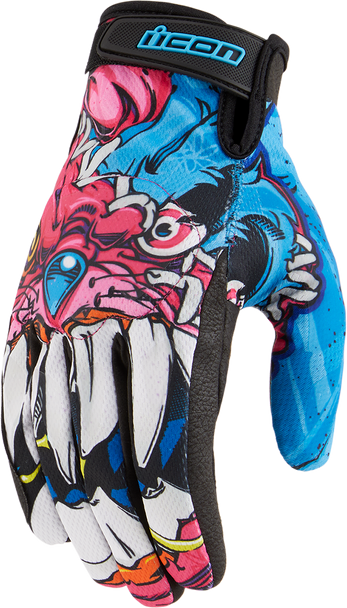 ICON Hooligan* Beastie Bunny Gloves - Pink - Medium 3301-4415