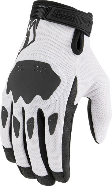  ICON Hooligan* CE Gloves - White - Medium 3301-4391 
