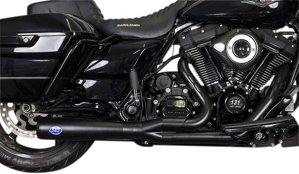  S&S CYCLE 2-into-1 Diamondback Exhaust System - Guardian Black - 50-State 550-1027A 