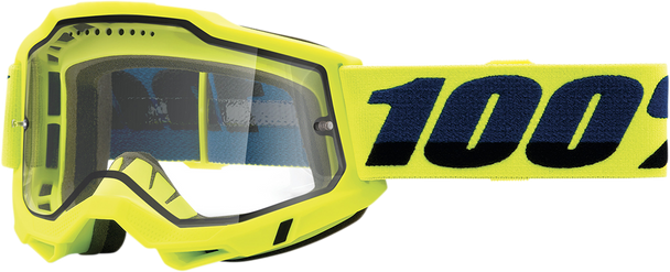 100% Accuri 2 Enduro MTB Goggles - Fluo Yellow - Clear 50016-00003