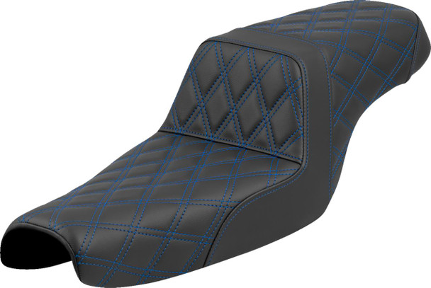  SADDLEMEN Step-Up Seat - Lattice Stitch - Blue Stitch - XL '04-'22 807-11-17501 