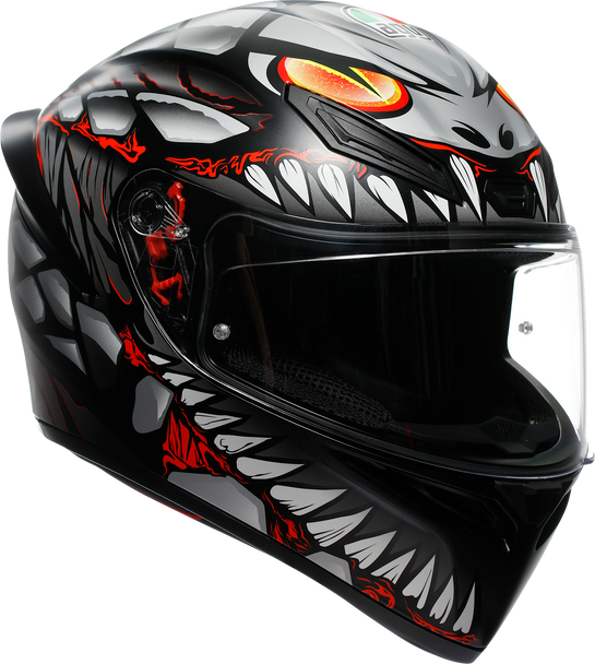 AGV K1 S Helmet - Lyzard - Matte Black/Gray/Red - Medium 2118394003-044-M AGV K1 S Helmet - Lyzard - Matte Black/Gray/Red - Medium 2118394003-044-M
