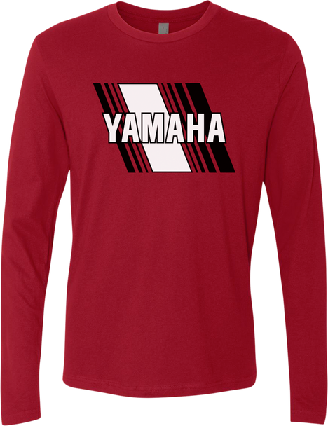 YAMAHA APPAREL Yamaha Heritage Diagonal Long-Sleeve T-Shirt - Red - 2XL NP21S-M3119-2X