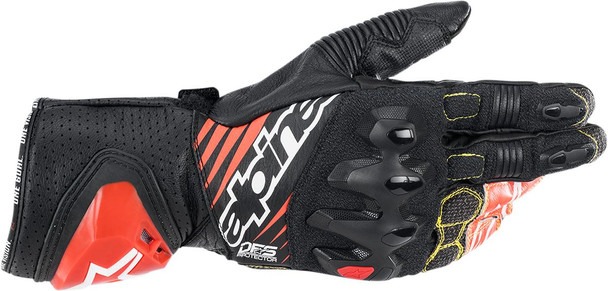  ALPINESTARS GP Tech V2 S Gloves - Black/White/Fluo Red - Medium 3556422-1231-M 
