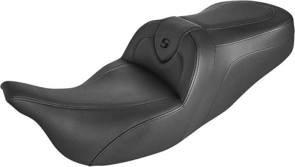  SADDLEMEN Roadsofa* Seat - without Backrest - Black/Black Stitch - FLH/FLT '08-'23 808-07B-187 