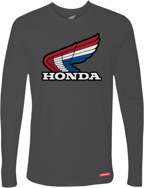 HONDA APPAREL Honda Wing Long-Sleeve T-Shirt - Charcoal - Medium NP21S-M3023-M