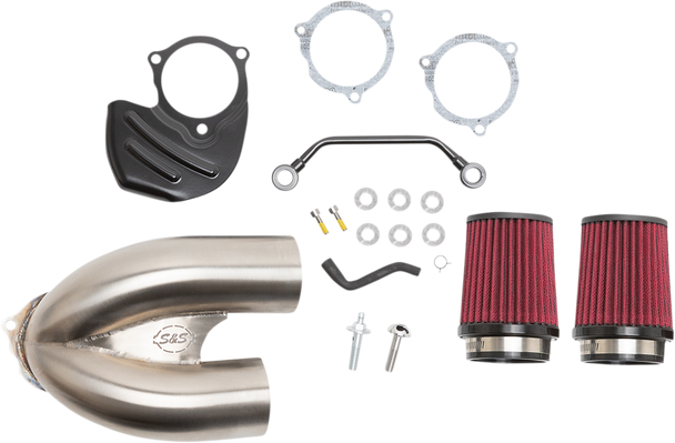 S&S CYCLE Tuned Induction Air Cleaner Kit - Stainless Steel 170-0565A