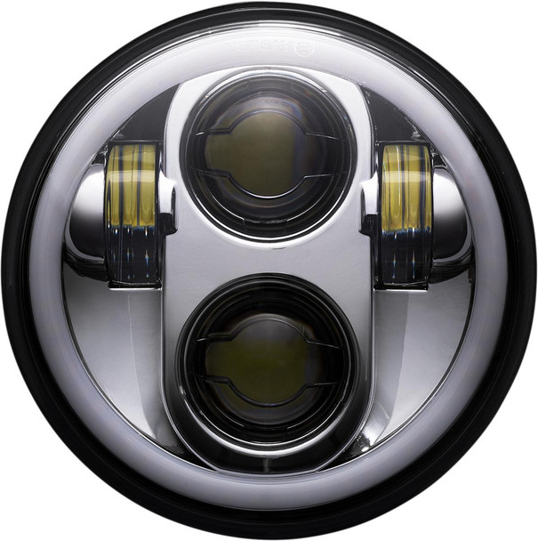  CUSTOM DYNAMICS 5.75" Headlamp - with Mounting Ring - Chrome PG-575-C 