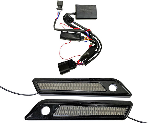  CUSTOM DYNAMICS Latch Light - Saddlebag - Dual Color - Smoke - Black CD-SBL-DC-SB 