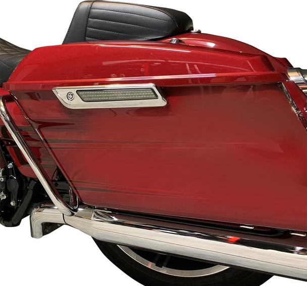  CUSTOM DYNAMICS Latch Light - Saddlebag - Smoke - Chrome CD-SBL-BCM-SC 