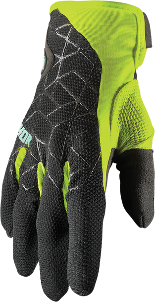 THOR Draft Gloves - Black/Acid - XS 3330-6504