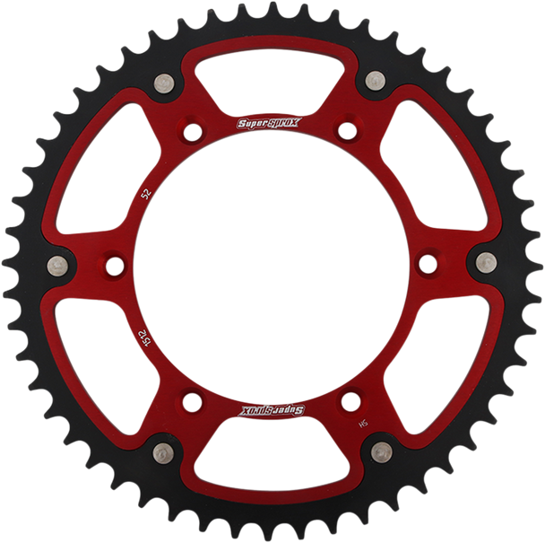 SUPERSPROX Stealth Rear Sprocket - 52 Tooth - Red - Beta/Husqvarna/Sherco/Suzuki RST-1512-52-RED