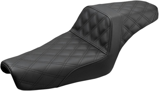  SADDLEMEN Step-Up Seat - Full Lattice Stitch - Black - XL 807-11-175 