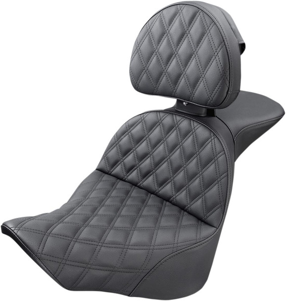  SADDLEMEN Explorer Seat - Lattice Stitched - Backrest - FL/FX '18-'24 818-27-030LS 