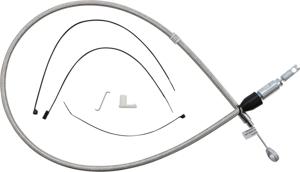MAGNUM SHIELDING Polished Stainless Quick Connect Upper Clutch Cable 52346HE