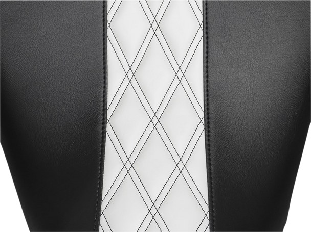 LE PERA Maverick Daddy Long Legs Seat - Black w/ White HR Inlay - Double Diamond - FL '08-'22 LK-957DLHR1