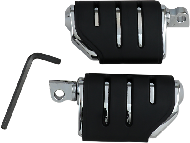 KURYAKYN Trident Dually ISO? Pegs - Chrome - with Male Mount Ends KUR7592