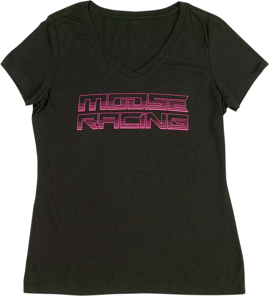 MOOSE RACING Women's Spector V-Neck T-Shirt - Black - Medium 3031-3920