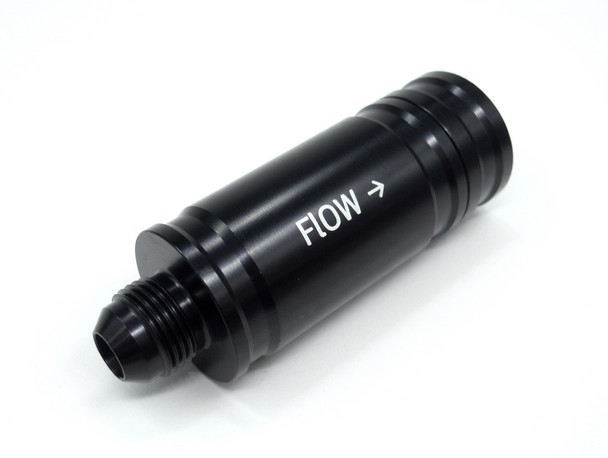 J J MOTORSPORTS High-Flow Fuel Check Valve - #8 AN Male Inlet to #8 AN Female Outlet, Lightweight Aluminum, Black Anodized