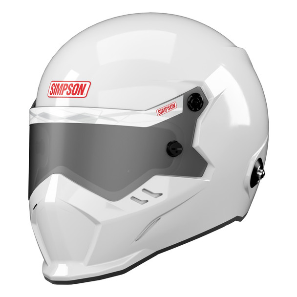 Simpson Safety KingSnake Full Face Helmet Snell SA2025 Head and Neck Restraint Ready Small White 9290011