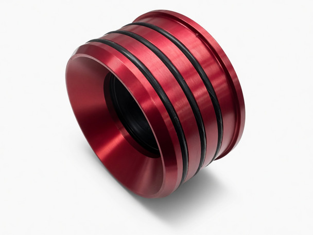 Red 3" Stepped Axle Tube Housing Seal 2.625" OD Aluminum Rubber 1.125" ID