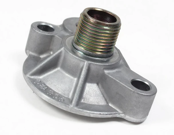 J J MOTORSPORTS Oil Filter Adapter SBC/BBC Chevy | Spin-On with Bypass 