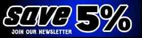 save 5 percent off with newsletter