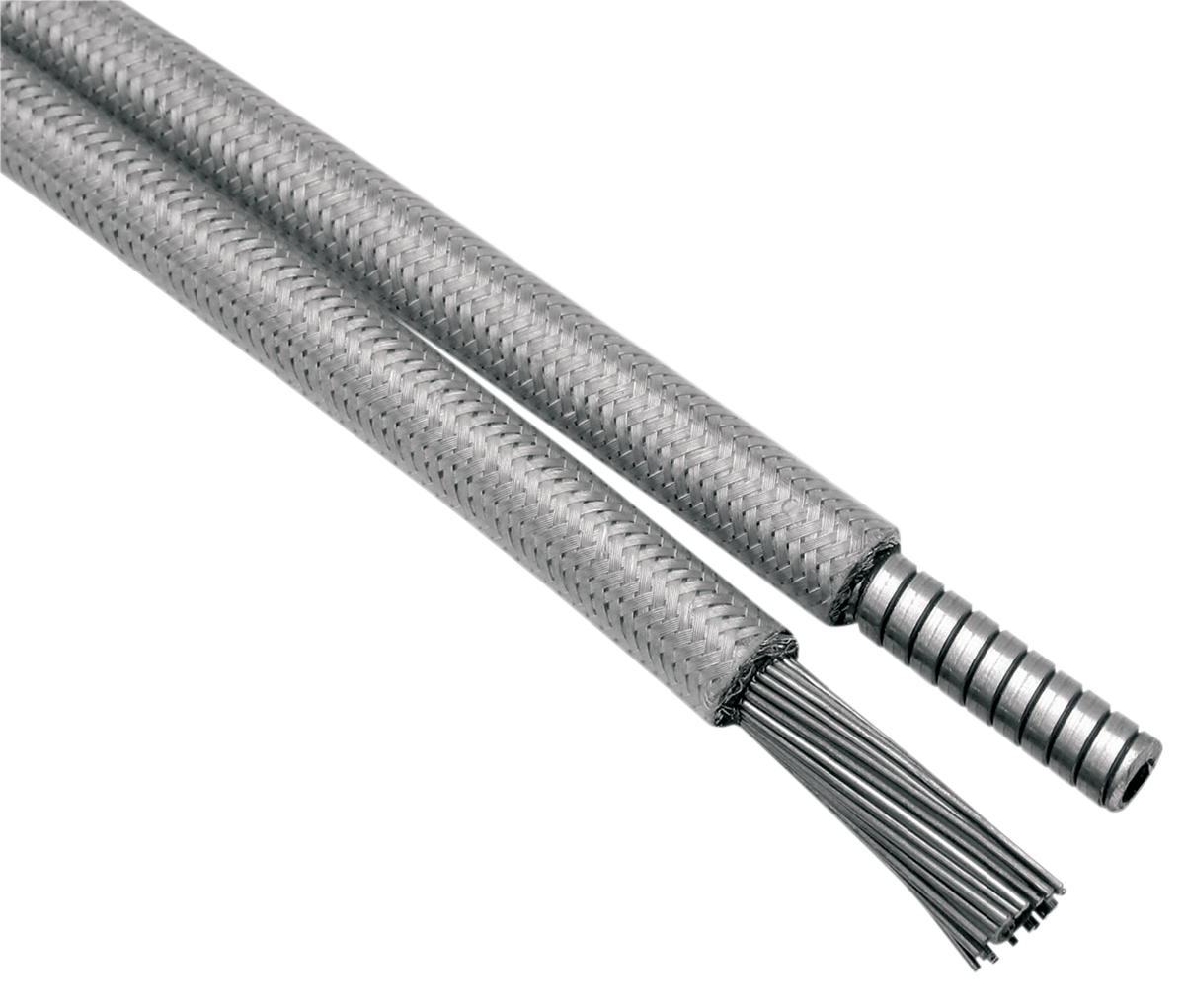 Biker's Choice Armor Coat Chrome Clutch Cables #666160 61.25 Inch