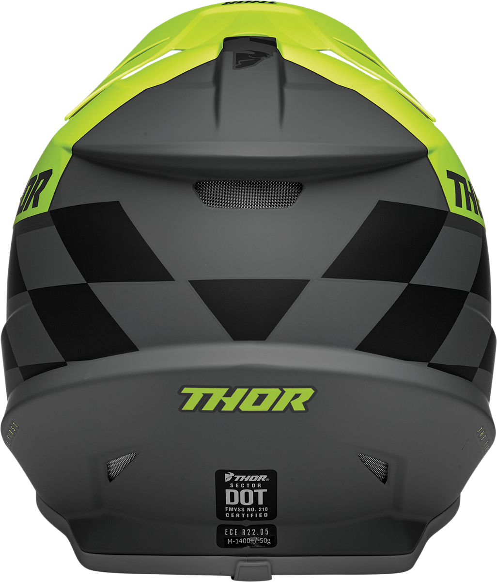 Thor Sector Helmet Birdrock Gray/Acid XL 0110-7364 - J J