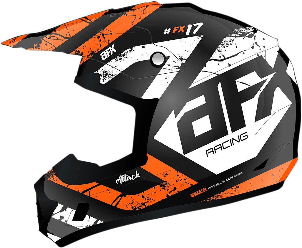 Afx Fx-17 Helmet Attack Matte Black/Orange 2Xl 0110-7159 - J J