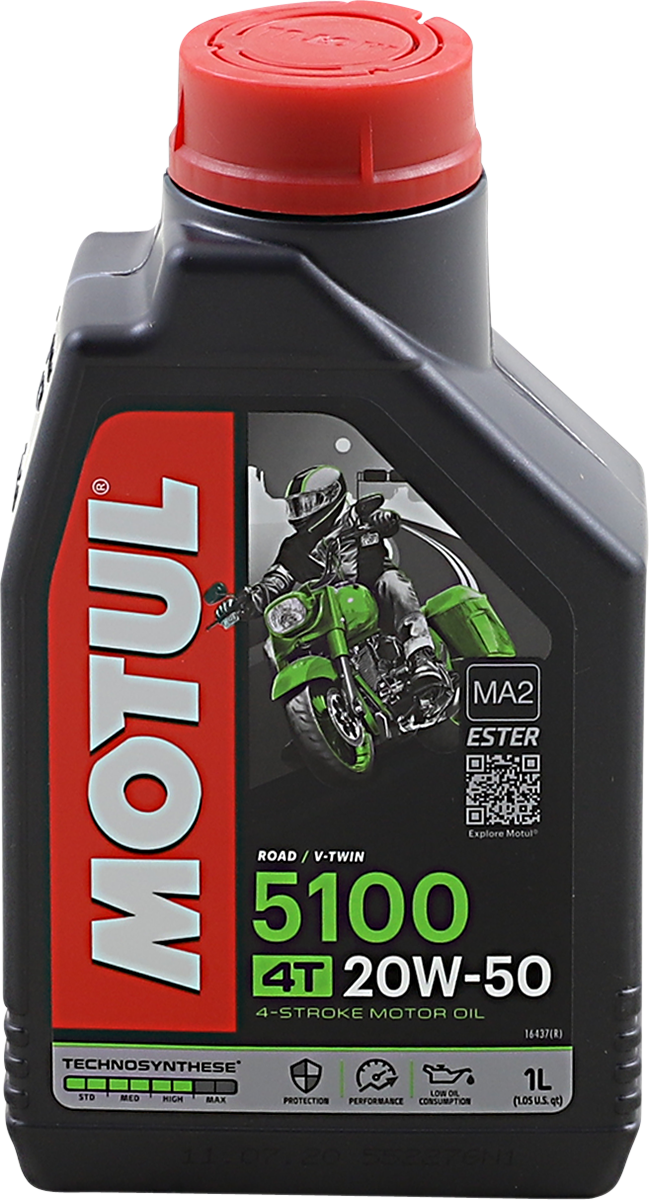 Motul 5100 4T Synthetic Blend Oil 20W-50 1 L 109944 - J J Motorsports