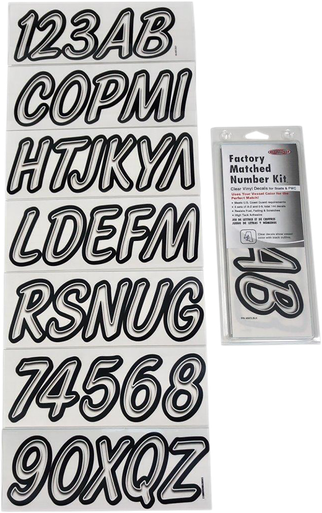 Hardline I.D. Sticker Kit 400 Series- Clear 400Clblk - J J Motorsports
